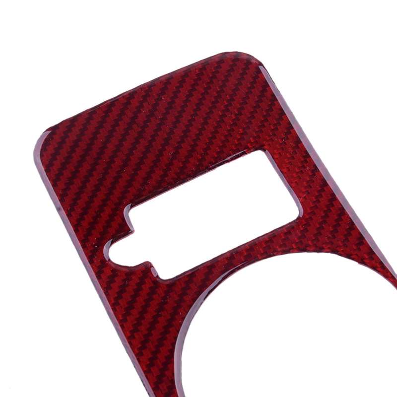 Red Carbon Fiber Headlight Switch Button Cover Fit for Ford Mustang 2005-2009