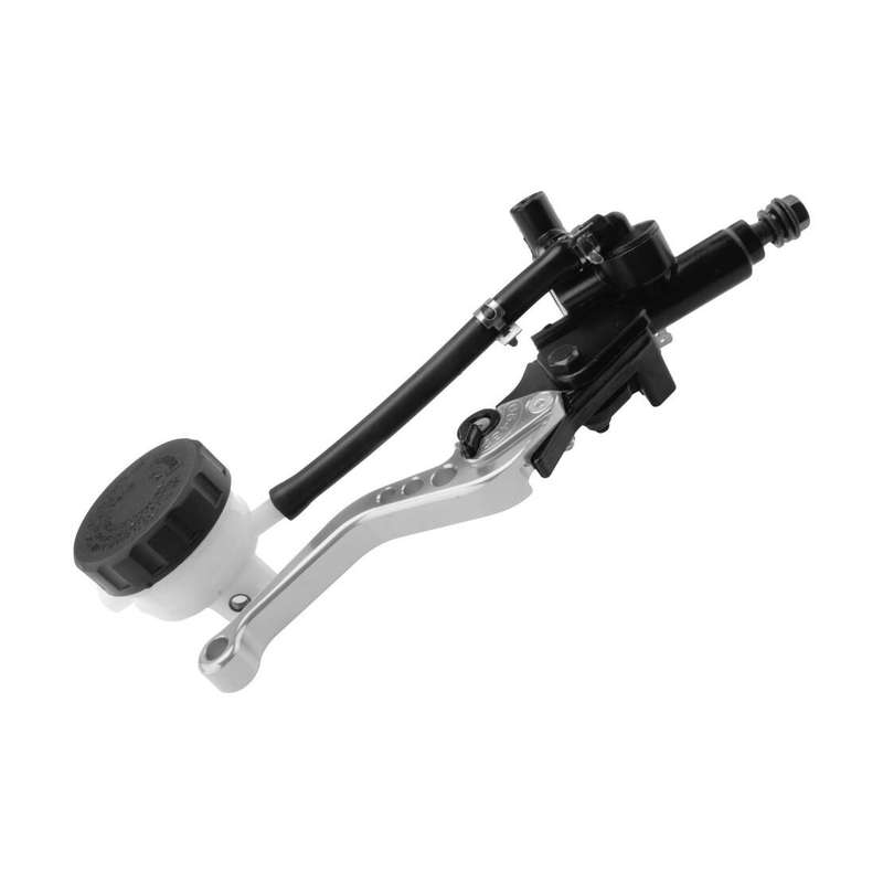 Silver & Black Motorcycle 7/8" 22mm Brake Clutch Master Cylinder Lever Acc