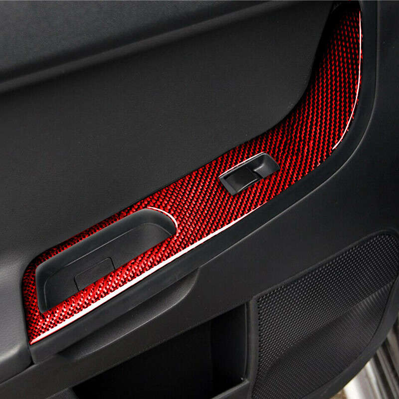 Carbon Fiber Window Switch Panel Cover Fit For Mitsubishi Lancer EVO X 2008-2015