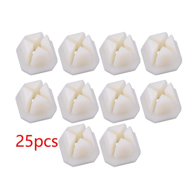25pcs Nylon Clips Trim Screw Nuts Retainer 3893980 fit for GM 5/16" Square Hole