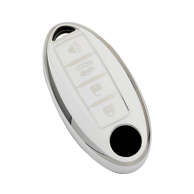TPU 4-Button Remote Key Fob Case Cover Shell Fit For Nissan Rogue Murano 370Z