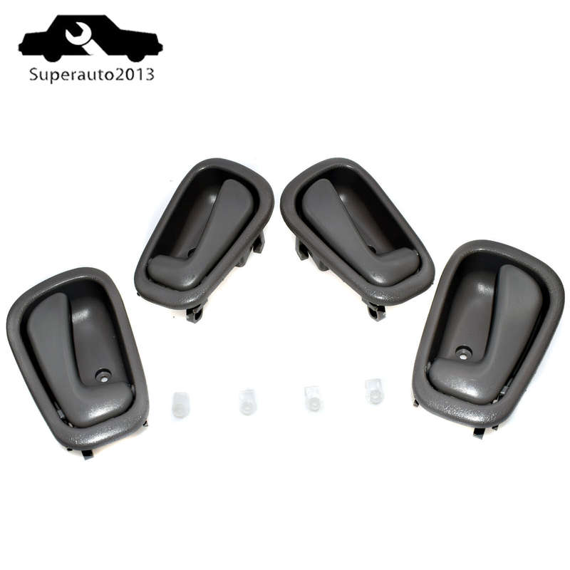 4X Inside Door Handles Front Rear Left Right Gray For Toyota Corolla 1998-02 New