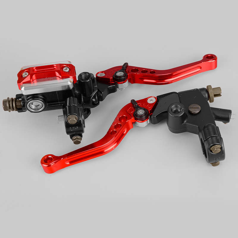 7/8" 22mm Motorcycle Handlebar Hydraulic Brake Master Cylinder & Clutch Lever