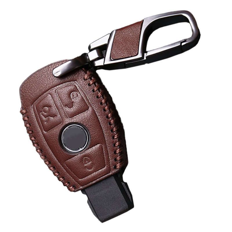 Leather Smart Key Fob Case Cover Fit For Mercedes Benz A C E S GLA GLC GLE Class