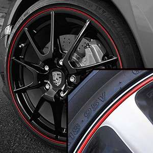 Wheel Rim Lip Protector Stripe (Orange )