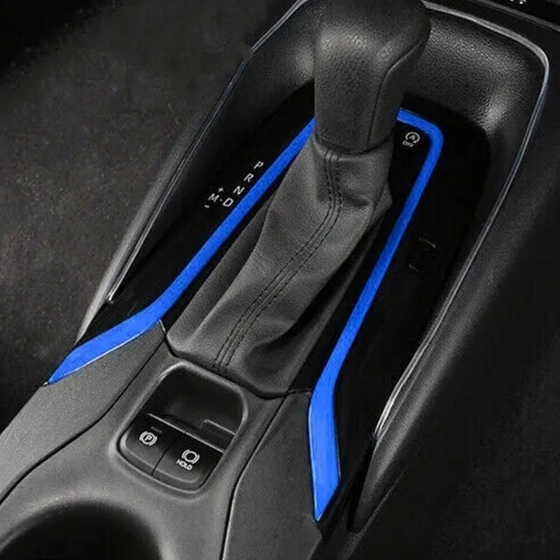 Blue Titanium Gear Shift Panel Cover Trim Fit For Toyota Corolla 2019-2023