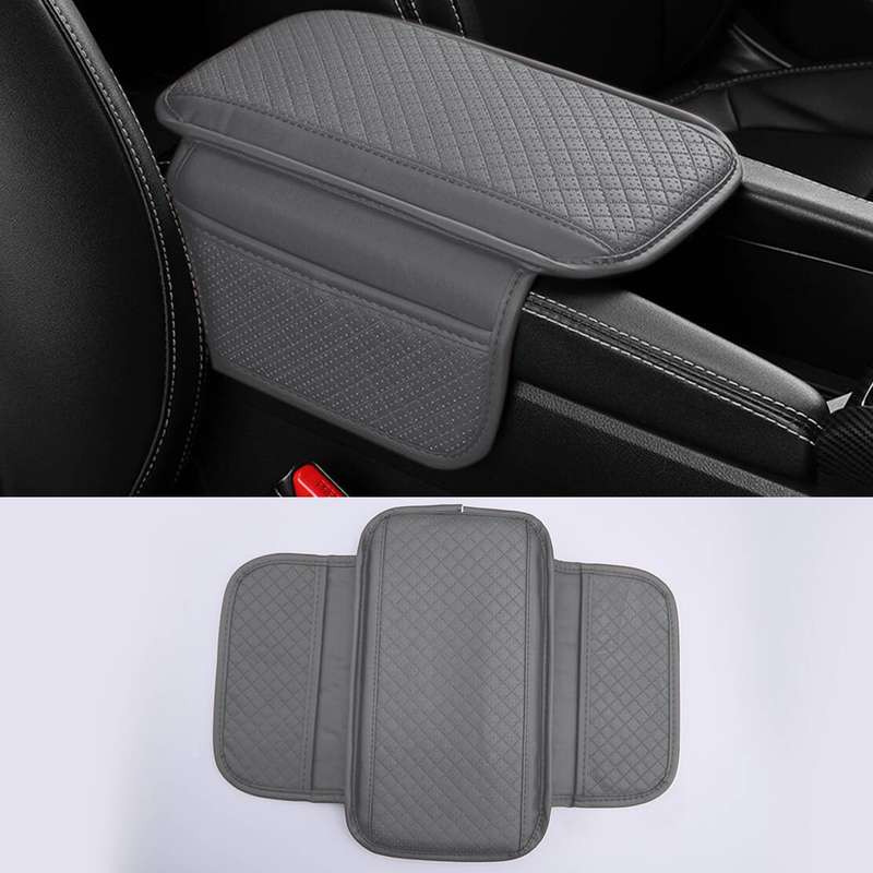 Brown Center Console Seat Armrest Cushion Box Cover Anti Scratch Protector Acc