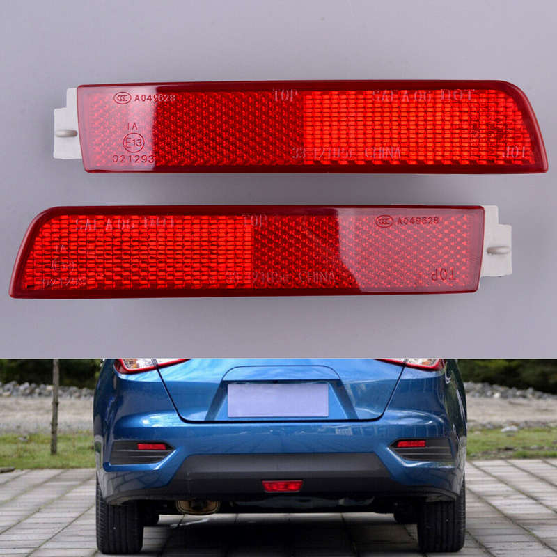 Pair Rear Bumper Reflector Light Left & Right Fit For Nissan Sentra 2015-2017