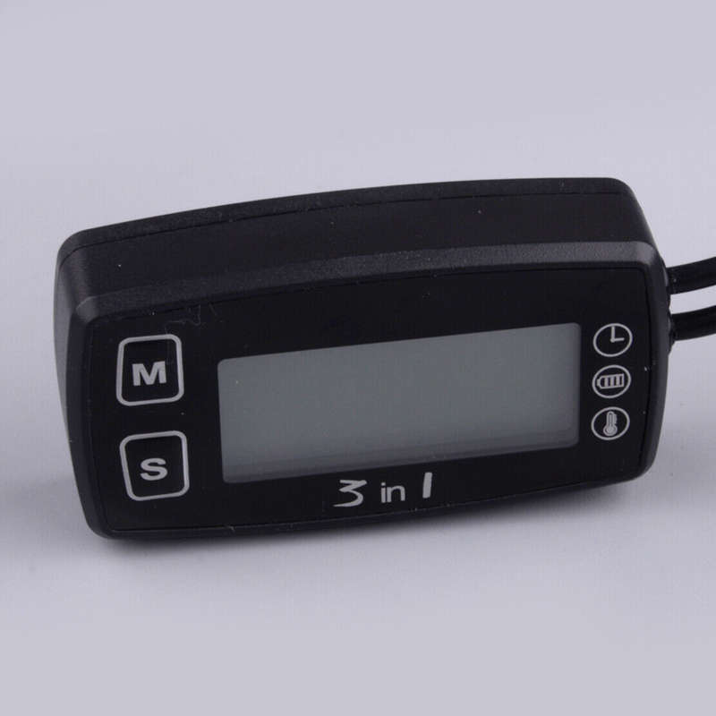 Car LCD Digital Clock Thermometer Temperature Voltage Meter Battery Monitor A4