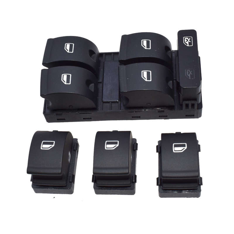 For Audi A4 B6 B7 RS4 Seat Exeo Master Passenger Powert Window Switch Button 4PC
