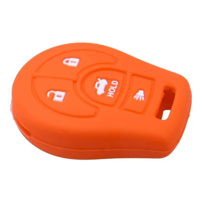Orange Silicone Key Fob Cover Fit For Nissan Rogue Versa Sentra Juke NV200 Cube