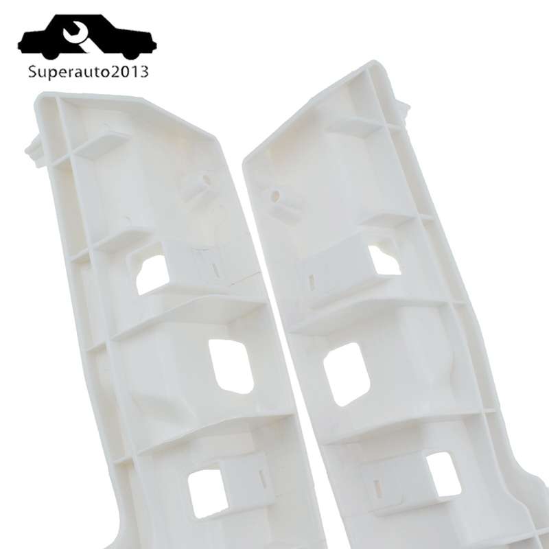 Front Left & Right Bumper Bracket Cover Retainer White For 2014-2016 Lexus IS350