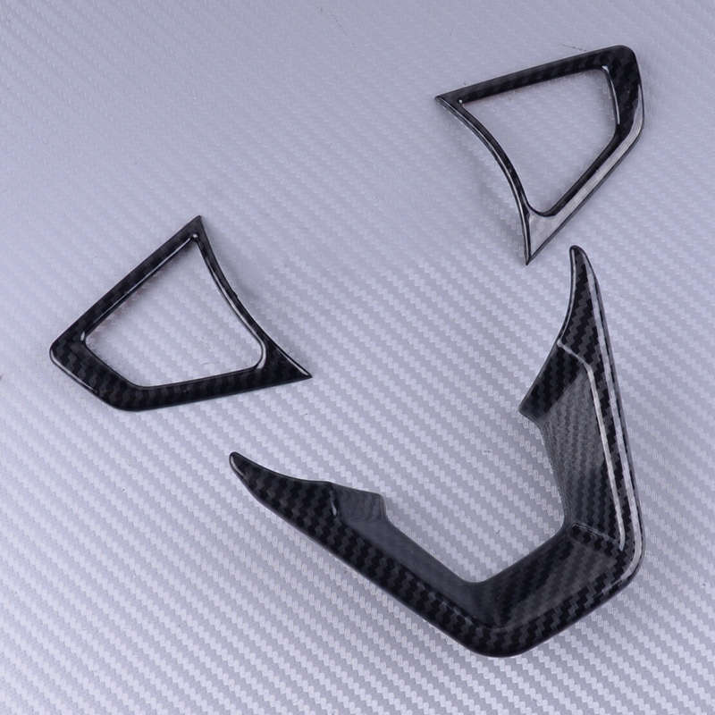 Carbon Fiber ABS Steering Wheel Cover Trim Fit for Ford Fusion Mondeo 13-19 New