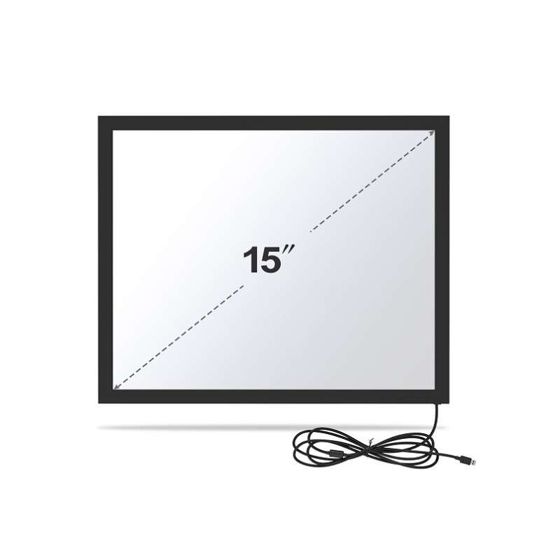 15" 4:3 Multi IR Touch Screen Frame 348*272mm 10 Point Touch Glass USB Interface