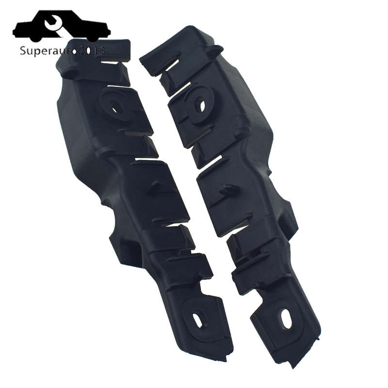 2X Front Left & Right Side Bumper Mounting Bracket Black For 2009-13 AUDI A3 New