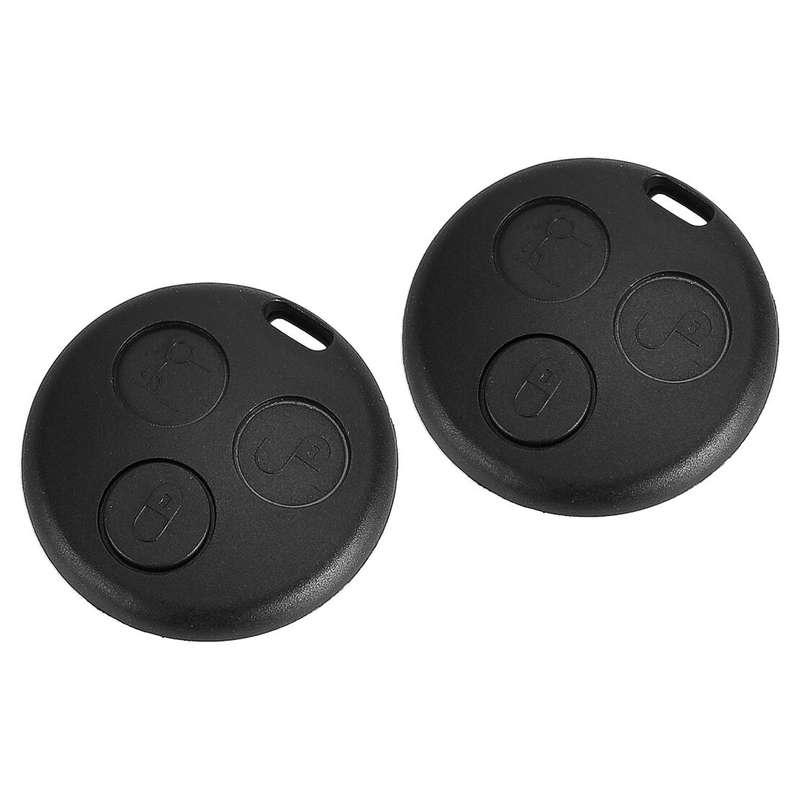 Car 2x Remote Key Fob Case Shell No Blade Fit For Smart Fortwo 450 1998-2007