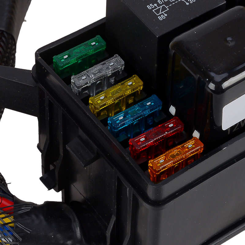 12V Fuse and Relay Box 6 ATO ATC Fuse Slots and 6 Relay Slots for Car Universal