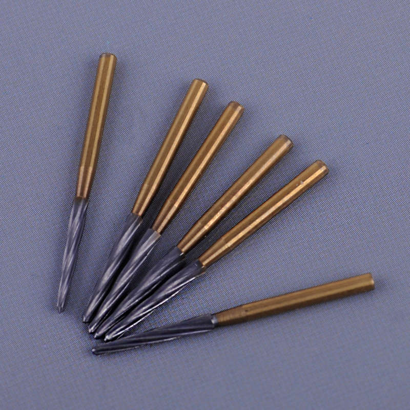 6pcs/Kit Dental Endodontic Tungsten Carbide Burs Tapered Drills FG Endo-Z 25mm