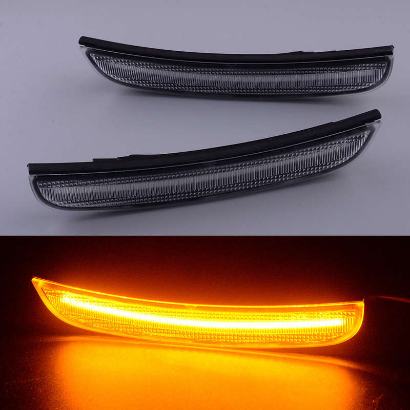 Fit for Dodge Charger 2015-21 Front LED Bumper Side Marker Light Lamps 2pc