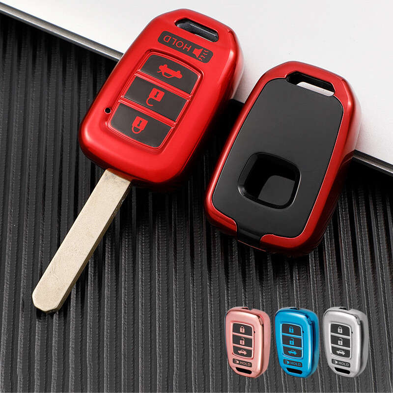 TPU Remote Car Key Case Fob Holder Shell Fit For Honda Civic Accord CR-V ws