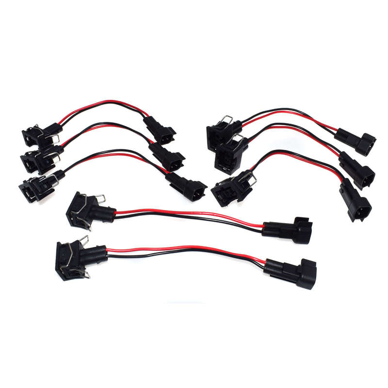 Set 8pcs For LQ4, LQ9 4.8 5.3 6.0 wire Harness LS1 LS6 LT1 EV1 Injector Adapters