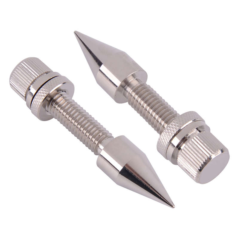 4pcs M8*60 Speaker Copper Isolation Spike Stand Foot Set With Cone Base Pads