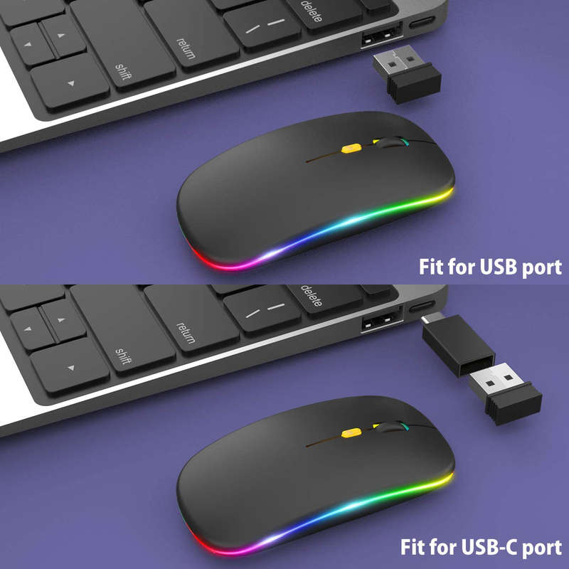 Image 7 - LED-Wireless-Mouse-Rechargeable-Slim-Silent-Mouse-2-4G-Portable-Mobile-Optical