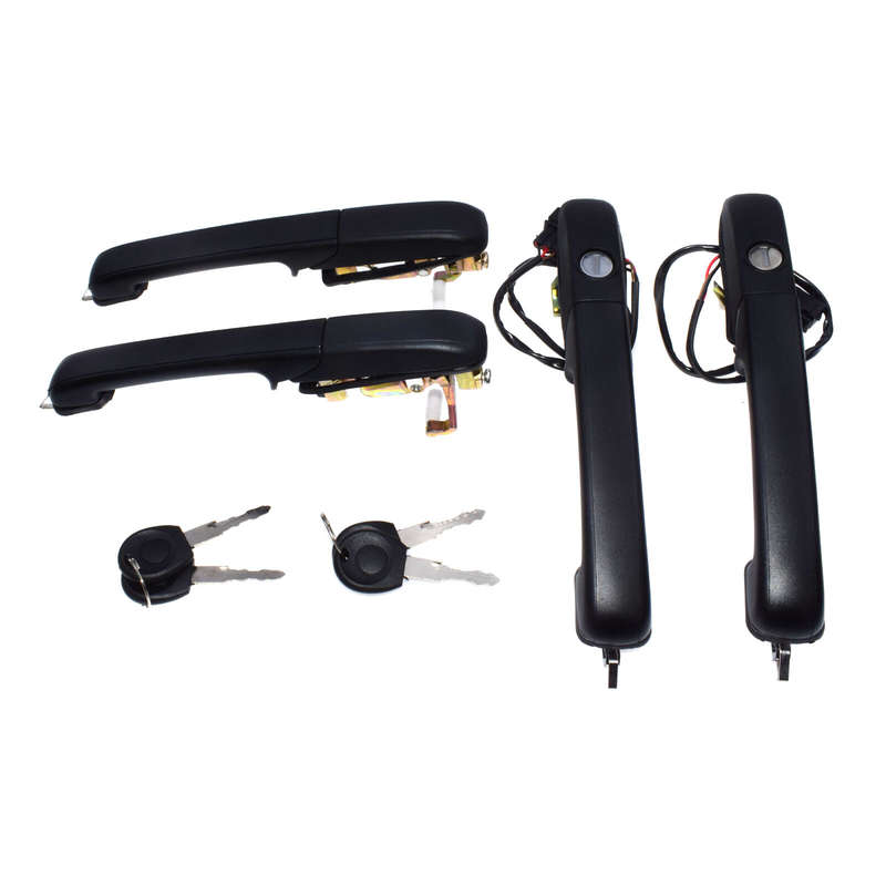 4X Door Handle With Key Front Rear RH&LH Side 3A0837207C For VW Passat 1995-1997