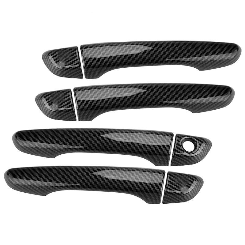 Carbon Fiber Style Exterior Door Handle Cover Trim Fit for Hyundai Elantra New