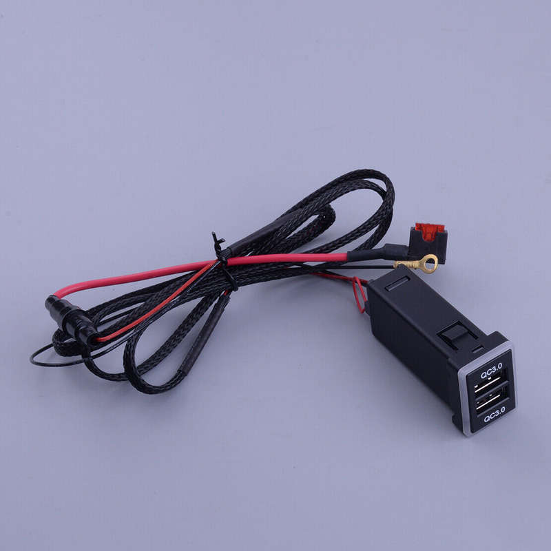 QC3.0 Dual USB Quick Charger Fit for Toyota Corolla Camry RAV4 Highlander