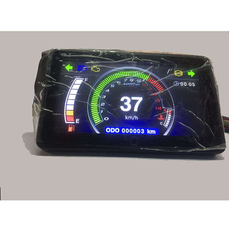 Motorcycle Full LCD Screen Speedometer Digital Odometer Universal CY1985 Harness