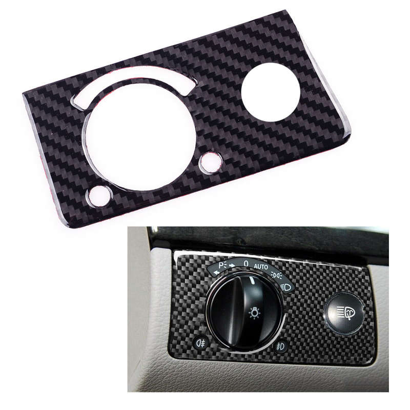 Car Headlight Switch Knob Frame Trim Cover Fit For Benz E-class W211 03-09