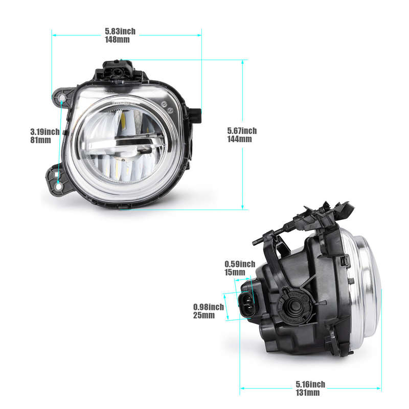 2Pcs For BMW 2014-2018 X3 X4 X5 X6 LED Fog Lights Lamps Left +Right Side
