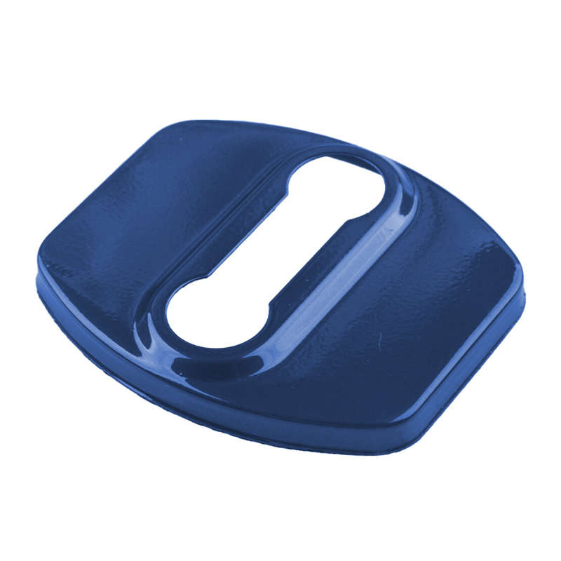 4pcs Blue Stainless Steel Door Lock Striker Cover Trims Fit For Hyundai Elantra
