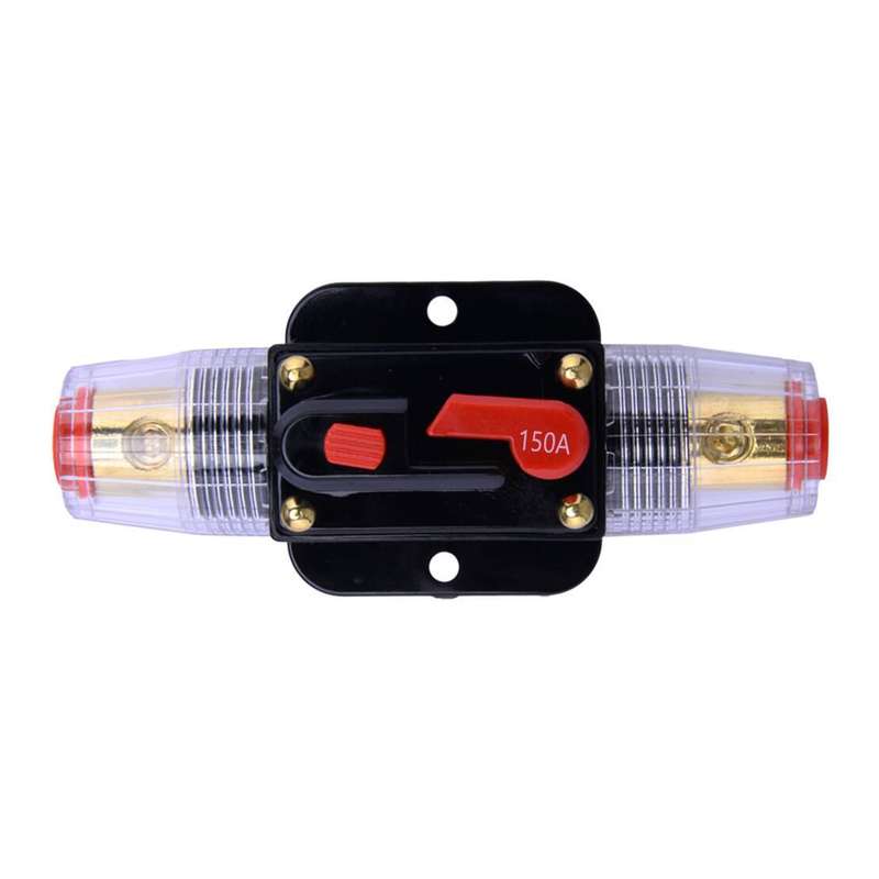 Car Stereo Audio 12V Circuit Breaker Fuse Inline Fits 4 8 Gauge Wire 150 Amp A2