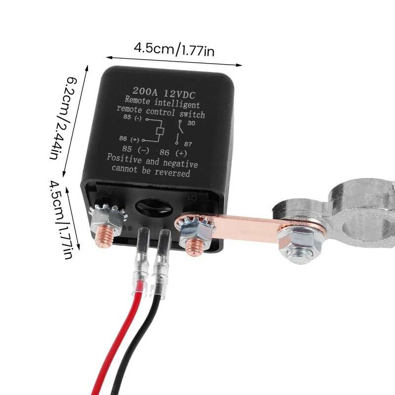 12V 200A Remote Battery Disconnect Switch Anti Theft Kill Switch for Car Truck