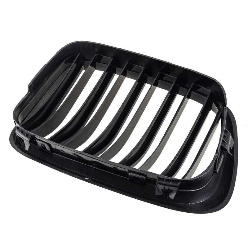 Gloss Black Double Slat Front Kidney Grilles Fit For BMW 5 Series E39 Sedan M5