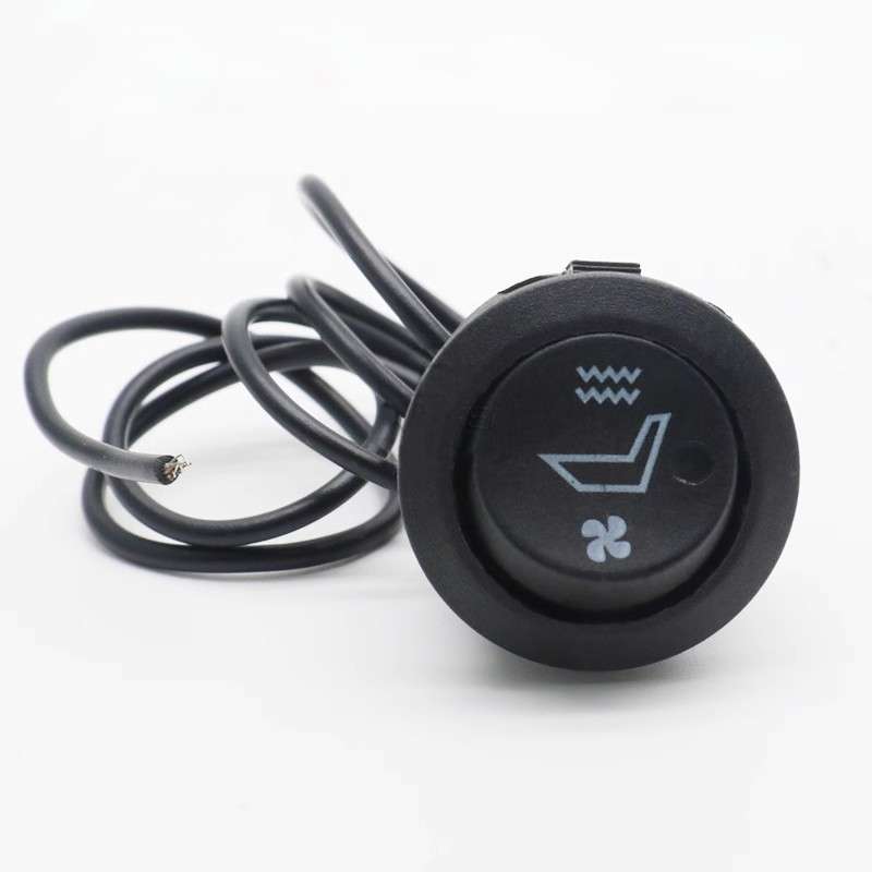 2 pc Car Seat Heater Switch 3 Pin Round Heated Rocker Hi Low On/Off Control New