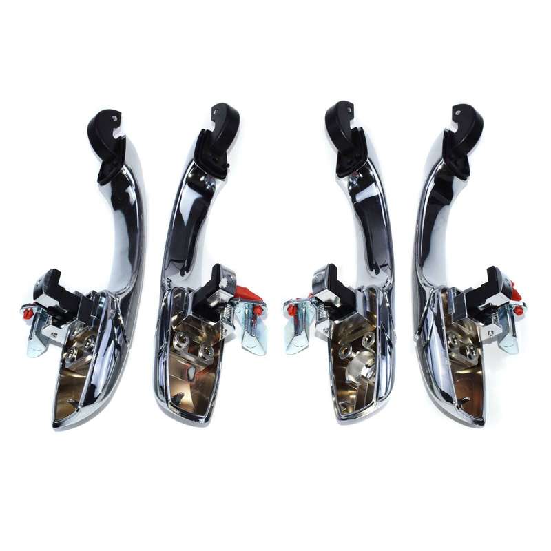 Front Rear LH RH Chrome Outer Door Handle Set For Chrysler 300 C 05-10 5065801AE