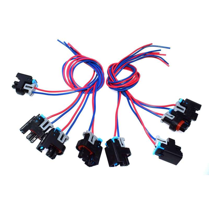 8 PCS Harness Plug Wire 2-way for GM Saturn Fuel Injector 575356 1P1575 PT2135