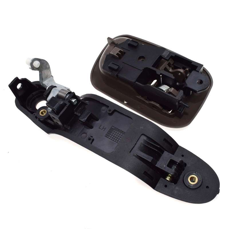 Set 2 Black Outside Brown Inside Front Left Door Handles For 98-03 TOYOTA SIENNA