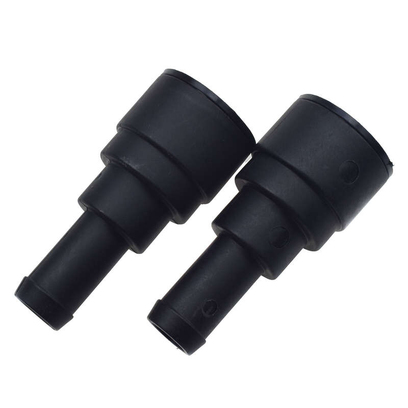 2X Black Heater Core Coolant Hose Connector For Chevy Tahoe GMC Yukon 15032062