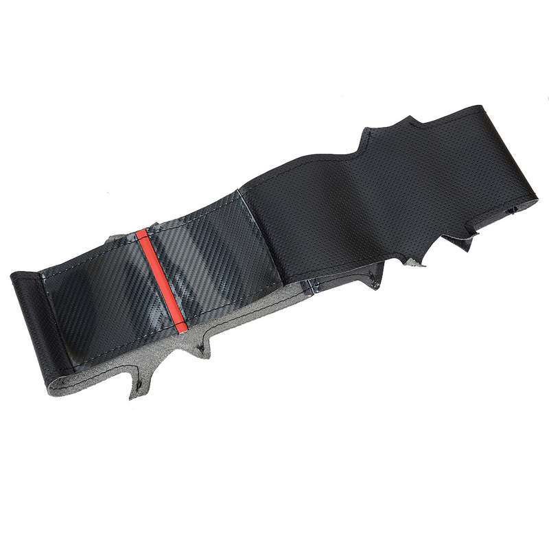 Hand Sewing Stitched PU Leather Steering Wheel Wrap Cover Fit For Ford Edge
