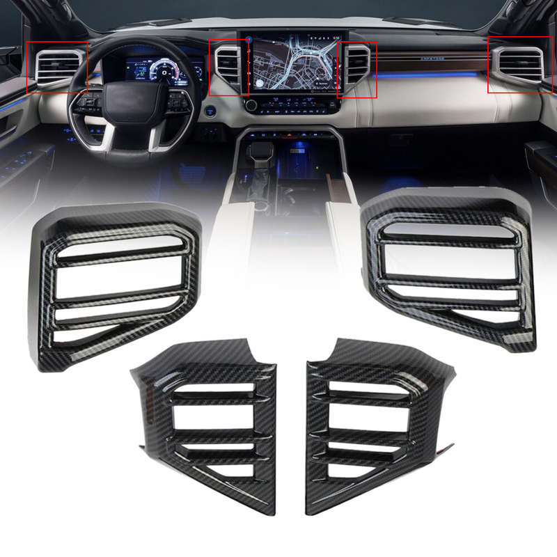 4pcs Dashboard Side Air Vent Outlet Cover Trim Fit for Toyota Tundra 2022