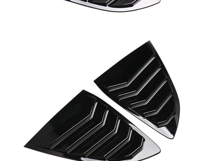 2Pcs For Honda CRV CR-V 2017-2020 Rear Window Shutters Louvers Blinds Cover Trim