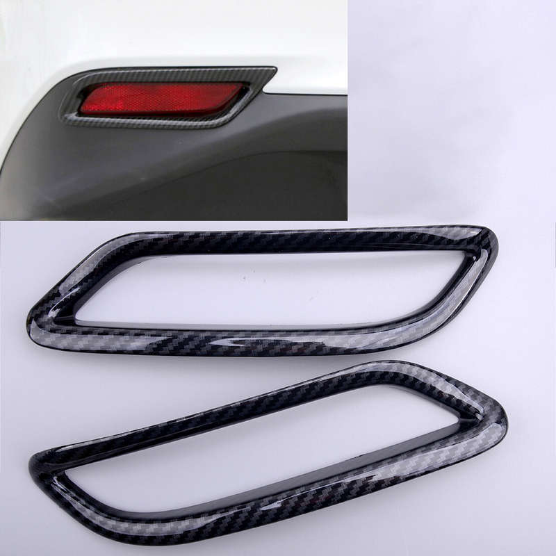 2xCarbon Fiber Style Rear Fog Light Cover Trim Fit for Toyota Camry SE XSE 18-19