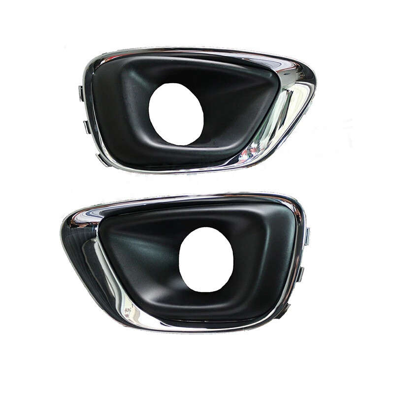 For Jeep Compass 14-16 Left+Right Front Fog Light Lamp Cover Bezel Chrome Trim