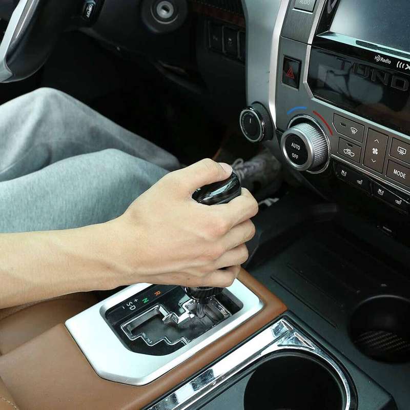 Carbon Fiber Style Gear Shift Knob Cover Trim Fit For Toyota Tundra 2014 to 2021