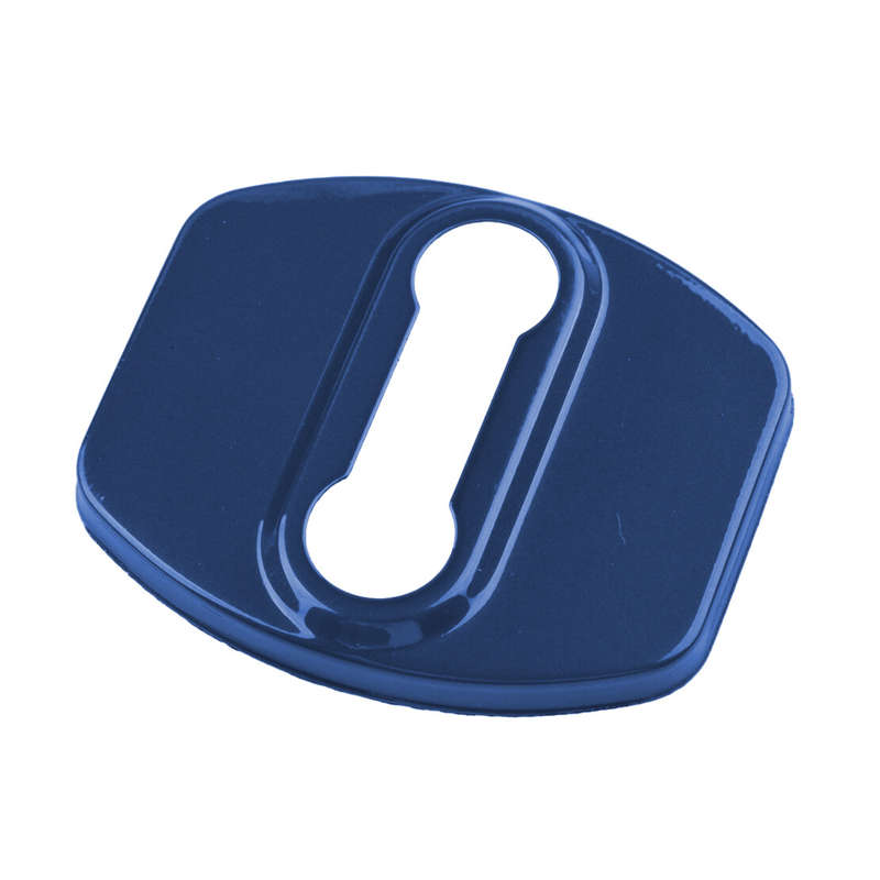 4pcs Blue Stainless Steel Door Lock Striker Cover Trims Fit For Hyundai Elantra
