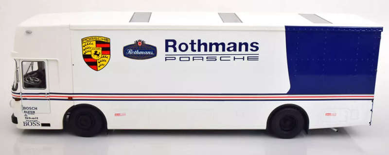 1/18 CMR Mercedes Benz O317 Porsche Race Transporter Rothmans
